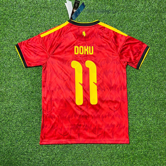 Jérémy Doku Belgium 2026 World Cup Football Jersey Kit