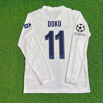 Jeremy Doku #11 Manchester City 2026-27 Third New Season Long Sleeve Champions League Patch Jersey Trikot Maillot Soccer Shirt