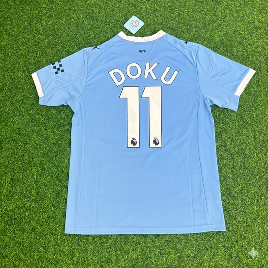 Jeremy Doku 11- Manchester City Home New Season 2026 Jersey Trikot Maillot Soccer Shirt