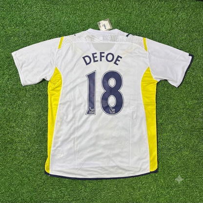 Jermain Defoe #18 Tottenham 2009–2010 White Retro Football Jersey Kit