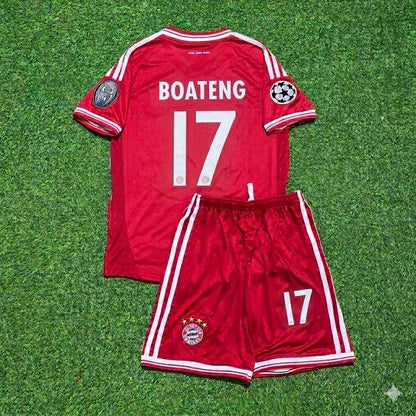 Jérôme Boateng #17 Bayern Munich 2013 Champions League Final Kids Retro Kit