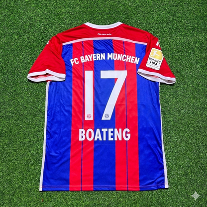 Jérôme Boateng #17 Bayern Munich 2014 2015 Home Retro Patch Jersey