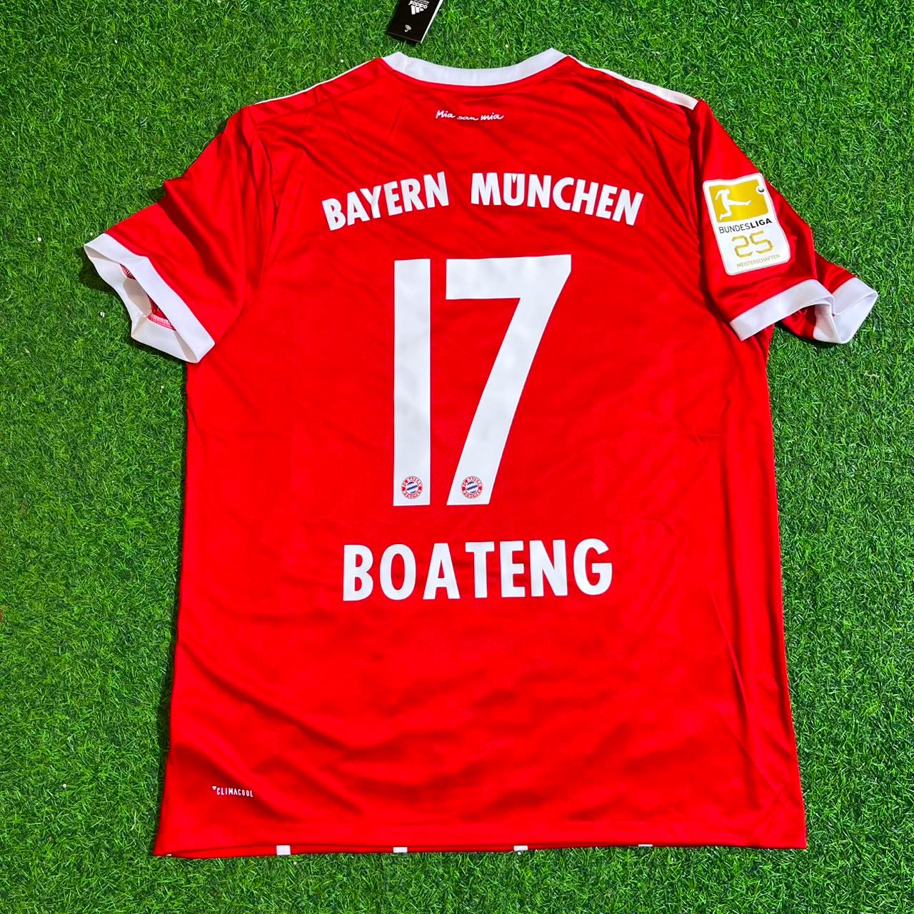 Jerome Boateng Bayern Munich 2017-2018 Retro Home Jersey