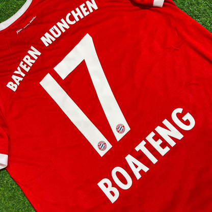Jerome Boateng Bayern Munich 2017-2018 Retro Home Jersey