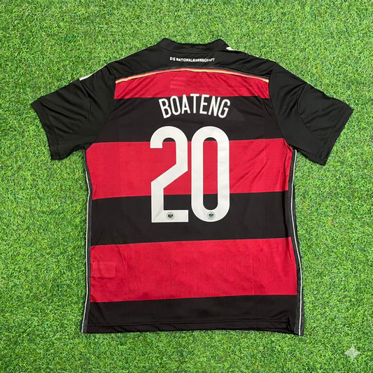 Jerome Boateng Germany Deutschland 2014 World Cup Brazil Black Red Retro Jersey Trikot Soccer Shirt