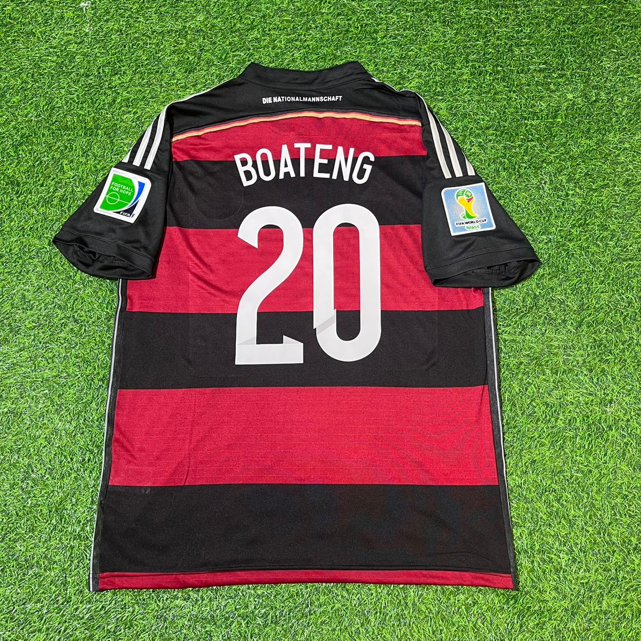Jerome Boateng Germany Deutschland 2014 World Cup Brazil Black Red Retro Jersey Trikot Soccer Shirt