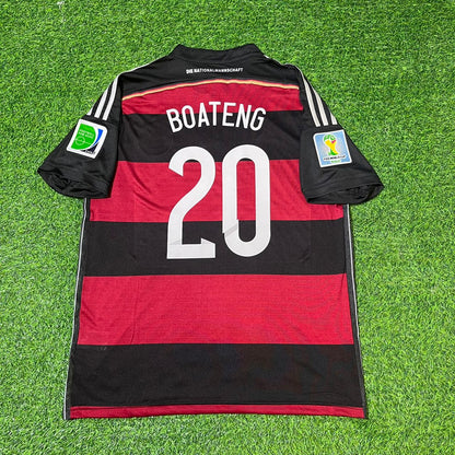 Jerome Boateng Germany Deutschland 2014 World Cup Brazil Black Red Retro Jersey Trikot Soccer Shirt