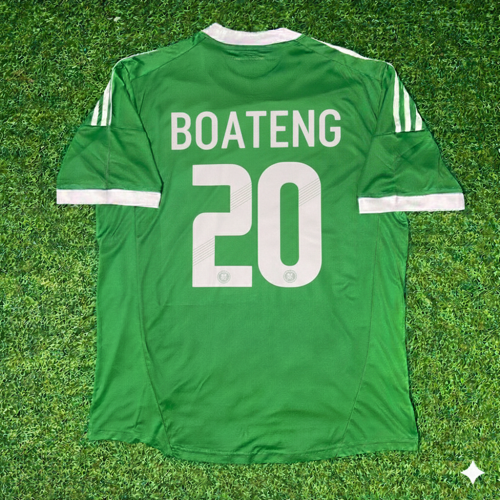 Jerome Boateng Germany EURO 2012 Green Retro Football Jersey