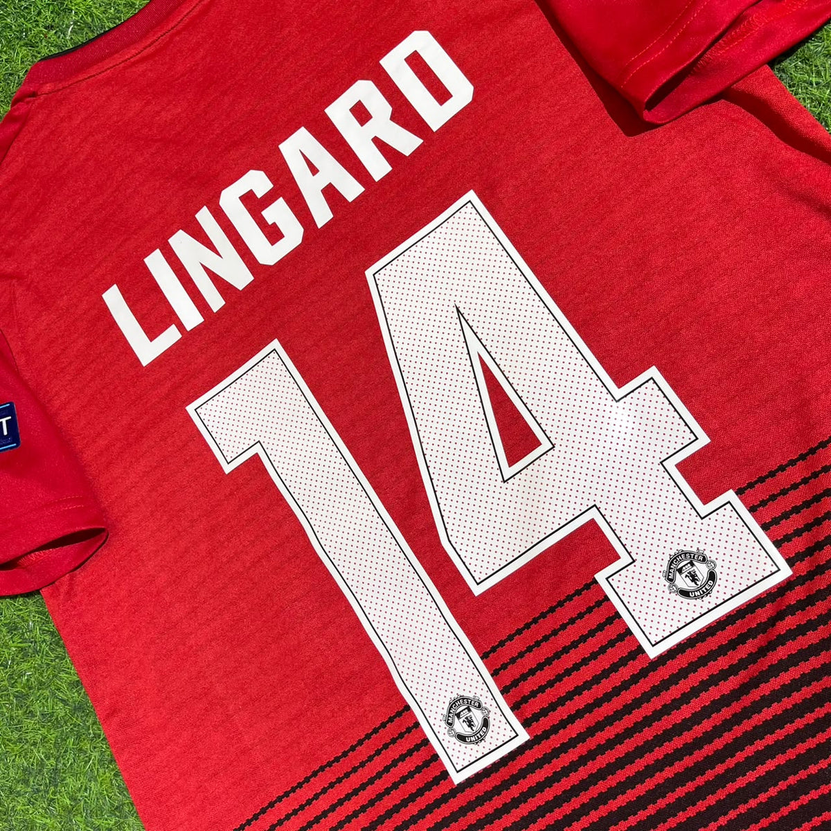 Jesse Lingard #14 Manchester United 2018/2019 Season Home Red Retro Football Jersey