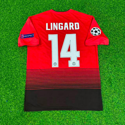 Jesse Lingard #14 Manchester United 2018/2019 Season Home Red Retro Football Jersey