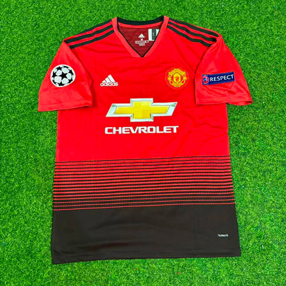Jesse Lingard #14 Manchester United 2018/2019 Season Home Red Retro Football Jersey