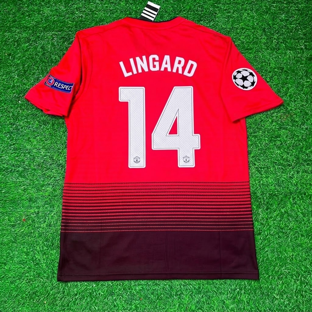 Jesse Lingard #14 Manchester United 2018/2019 Season Home Red Retro Football Jersey