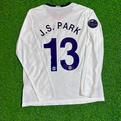 Ji sung-Park 13 Manchester United 2009 Champions Leage Final Rome Retro Long Sleeve Jersey Trikot