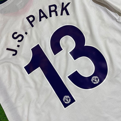 Ji sung-Park 13 Manchester United 2009 Champions Leage Final Rome Retro Long Sleeve Jersey Trikot