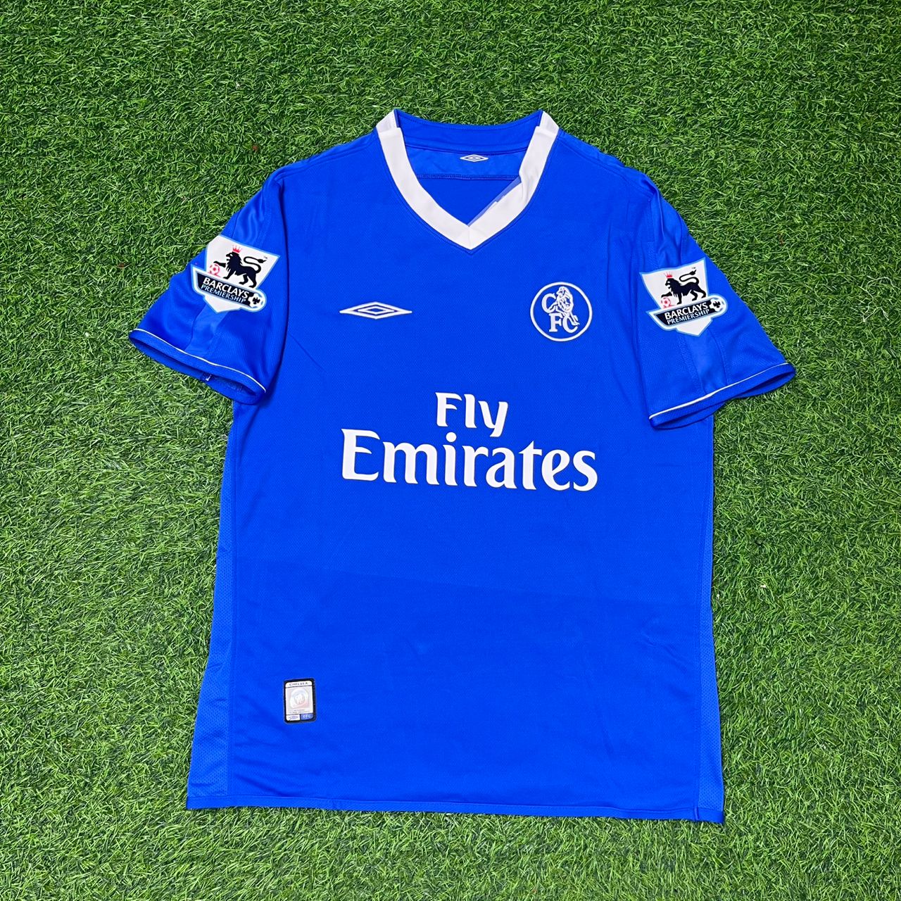 Jimmy Floyd Hasselbaink Chelsea 2003-2005 Home Navy Blue Retro Football Jersey