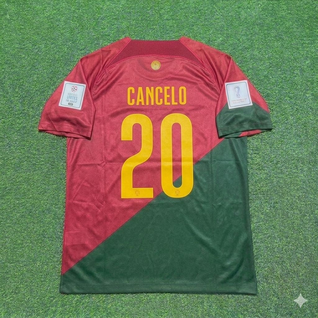 João Cancelo #20 Portugal 2022 World Cup Home Retro Football Jersey