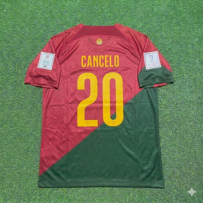 João Cancelo #20 Portugal 2022 World Cup Home Retro Football Jersey