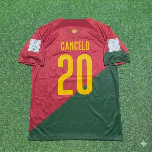 João Cancelo #20 Portugal 2022 World Cup Home Retro Football Jersey