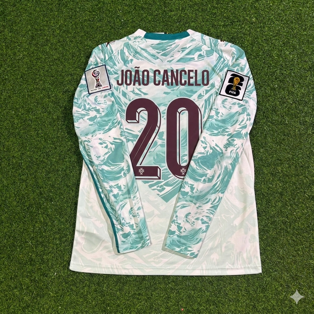João Cancelo #20 Portugal 2026 World Cup Away Long Sleeve Football Jersey