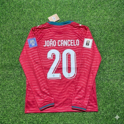 Joao Cancelo Portugal 2026 Red Home New Season Long Sleeve Football Jersey