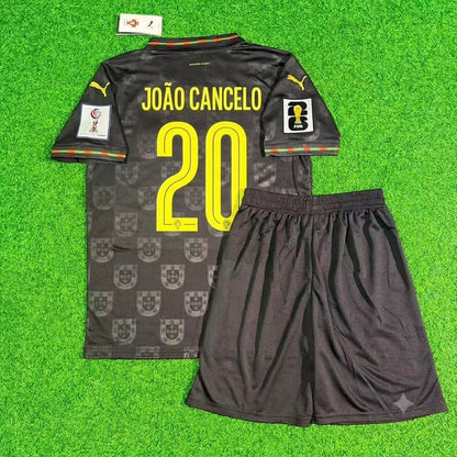 Joao Cancelo Portugal 2026 World Cup Black Kids Football Jersey