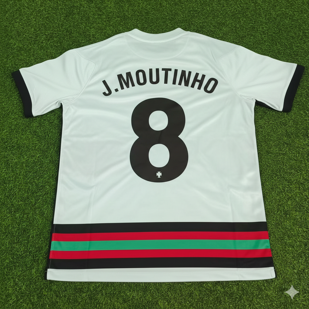 Joao Moutinho Portugal EURO 2020 Retro Away Football Jersey