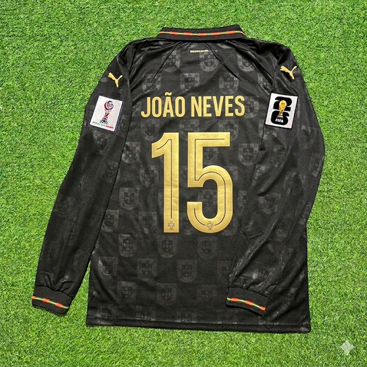 Joao Neves Portugal 2026 World Cup Home Long Sleeve Jersey Trikot Maillot