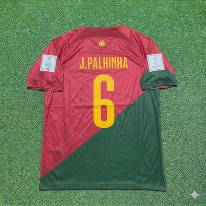 João Palhinha #6 Portugal 2022 World Cup Home Retro Football Jersey