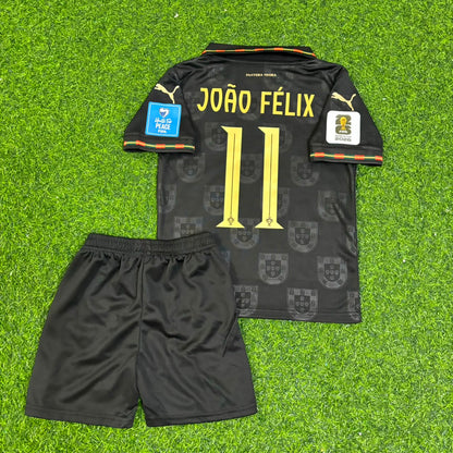 João Félix  Portugal 2026 World Cup Black Kids Football Jersey