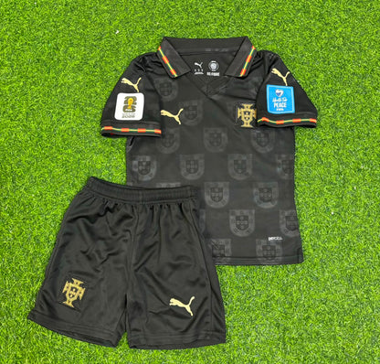 Vitinga Portugal 2026 World Cup Black Kids Football Jersey