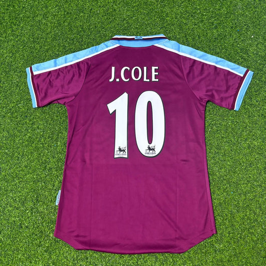 Joe Cole #10 West Ham 1999-2000 Home Retro Football Jersey