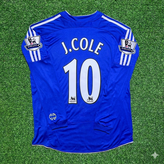 Joe Cole #10 Chelsea 2006-2008 Long Sleeve EPL Patch Football Jersey