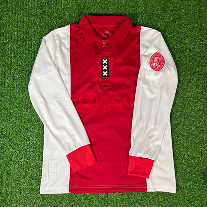 Johan Cruyff 14 – Ajax Commemorative Long Sleeve Retro Shirt Kit Jersey – | Trikot | Maillot Soccer Shirt