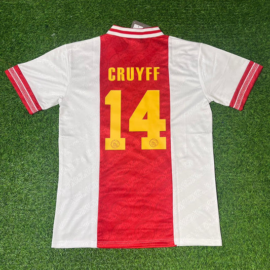Johan Cruyff Ajax Retro Golden Printing Jersey Trikot Soccer Shirt