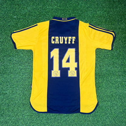 Johan Cruyff Ajax Retro Gelbes Fußballtrikot