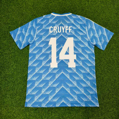 Johan Cruyff Netherlands Blue Retro Football Jersey Kit