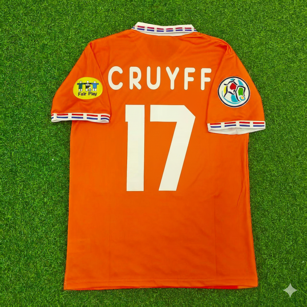 Johan Cruyff Netherlands EURO 1996 Home Retro Football Jersey