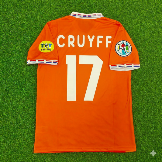Johan Cruyff Netherlands EURO 1996 Home Retro Football Jersey