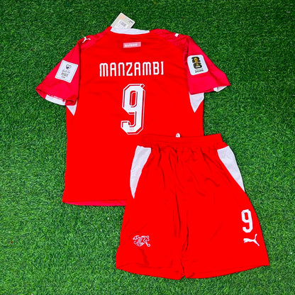 Johan Manzambi #9 Switzerland 2026 World Cup Children Jersey Trikot Maillot