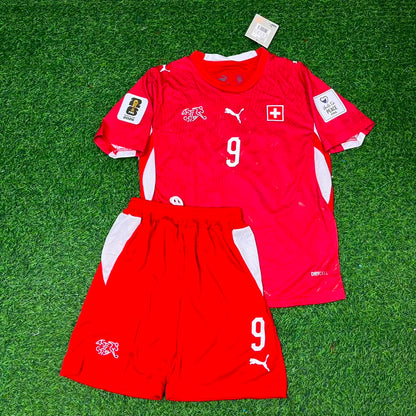 Johan Manzambi #9 Switzerland 2026 World Cup Children Jersey Trikot Maillot