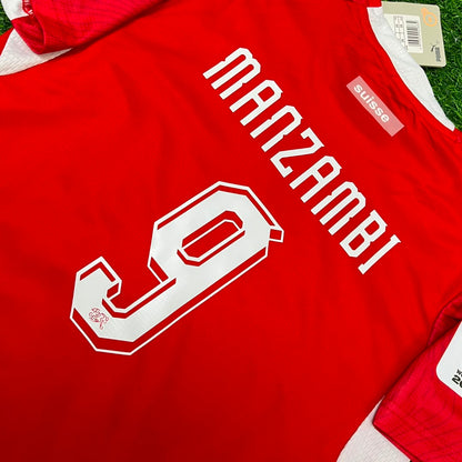 Johan Manzambi #9 Switzerland 2026 World Cup Children Jersey Trikot Maillot