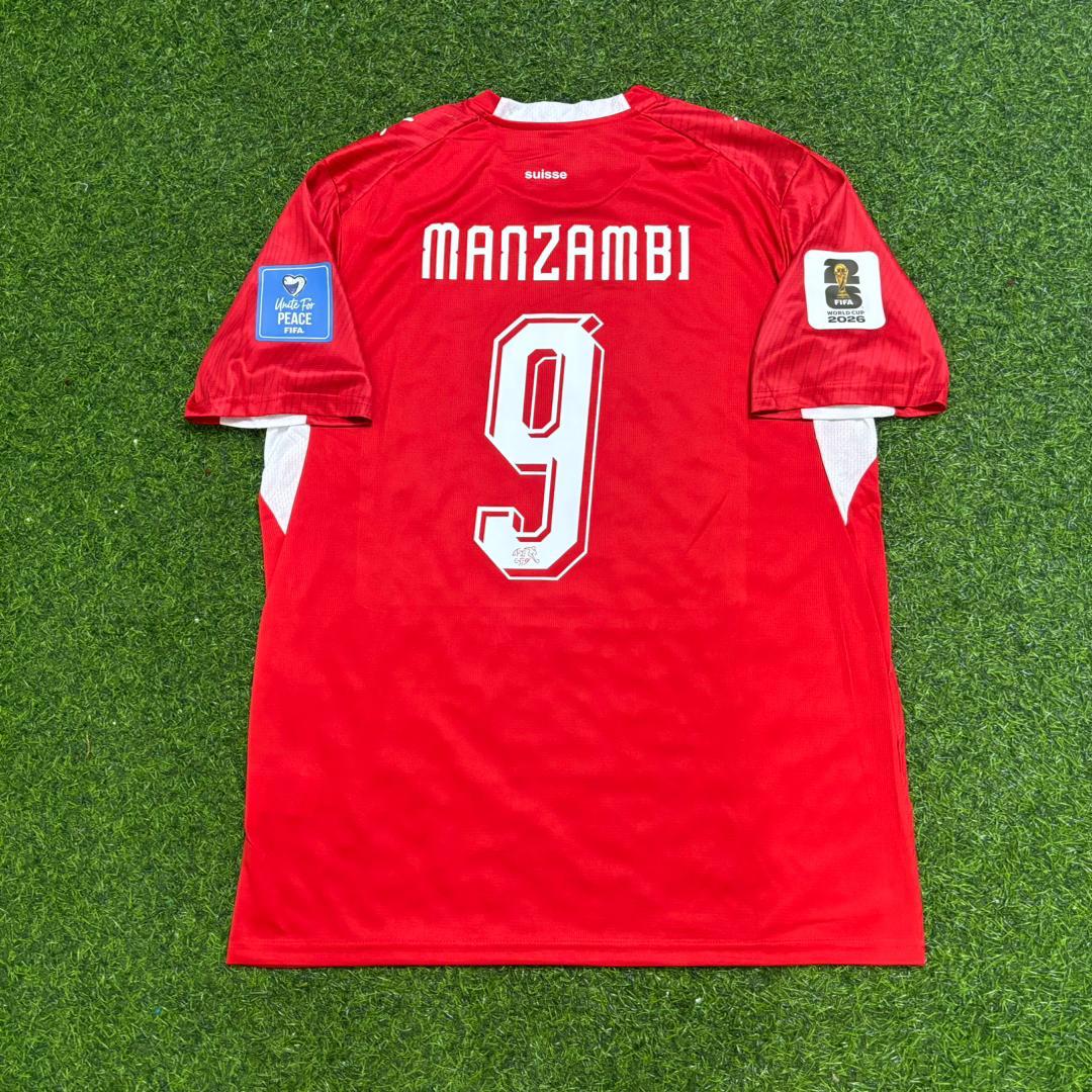 Johan Manzambi #9 Switzerland 2026 World Cup Children Jersey Trikot Maillot