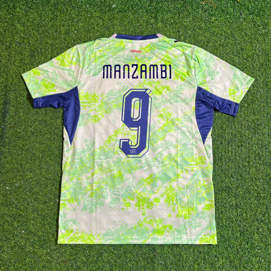 Johan Manzambi #9 Switzerland 2026 World Cup Away Kit Jersey Trikot Maillot