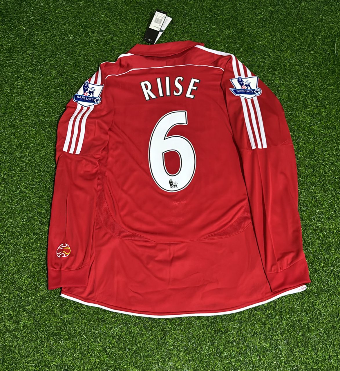 John Arne Riise Liverpool 2007-2008 Red Retro Kit Jersey Trikot Maillot Soccer Shirt