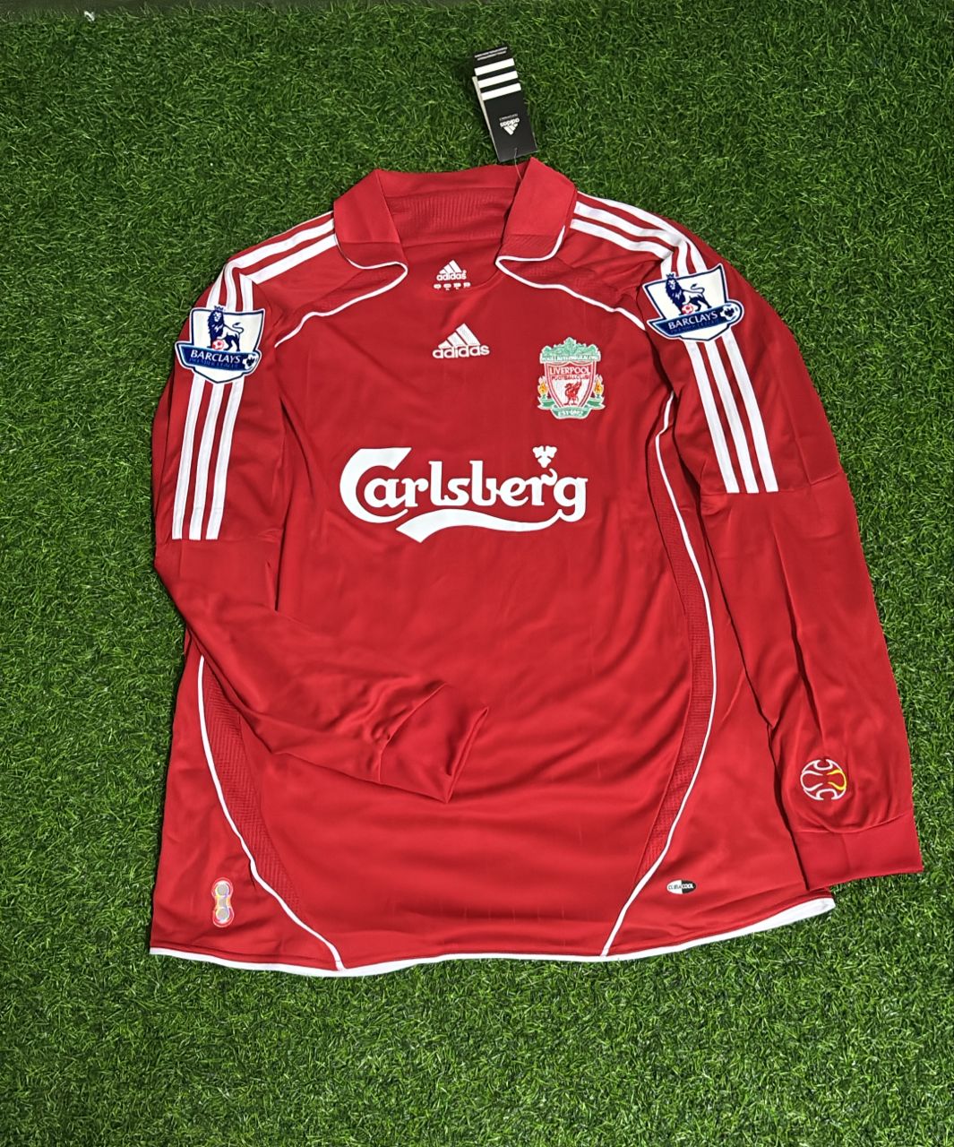 John Arne Riise Liverpool 2007-2008 Red Retro Kit Jersey Trikot Maillot Soccer Shirt