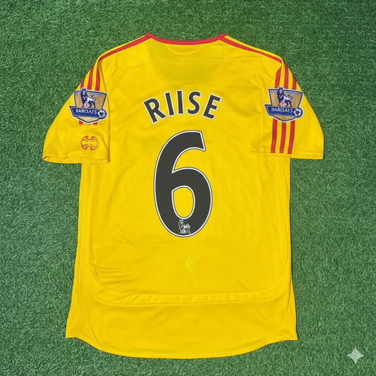 John Arne Riise Liverpool 2006/2007 Yellow Retro Football Jersey Kit