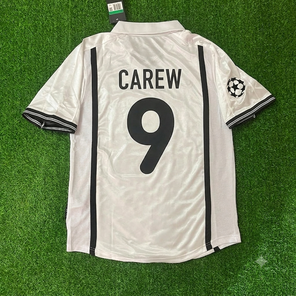John Carew Valencia 2001 Milano Champions Final Retro Football Jersey