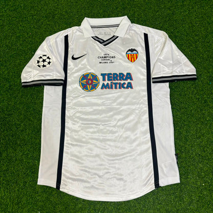 John Carew Valencia 2001 Milano Champions Final Retro Football Jersey