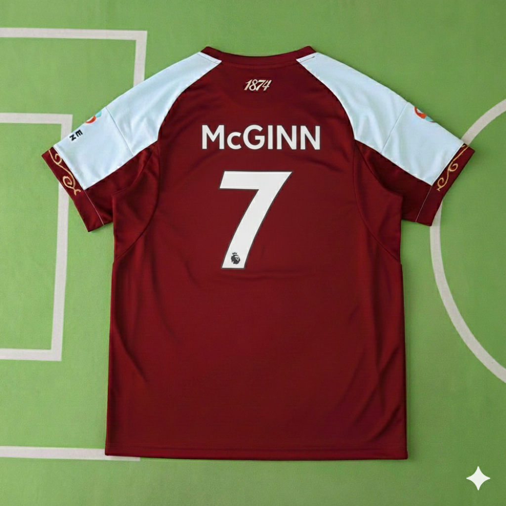John McGinn 7- Aston Villa 2026 Home New season Jersey Trikot Maillot
