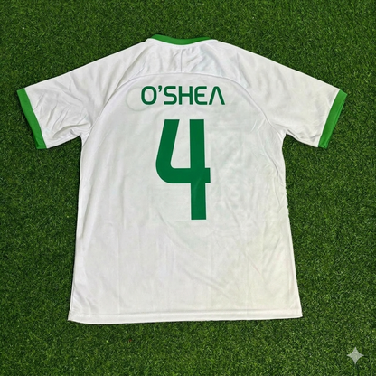 John O'Shea 4- Ireland Vintage Special Edition White Football Jersey Kit